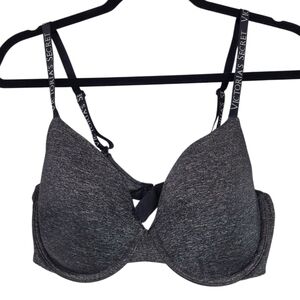 Victoria's Secret Tshirt Bra Light Lined Full Coverage Size 36D Black Romantic